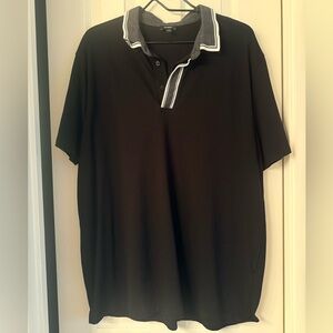 Express Black Polo with Gray Contrast Collar
